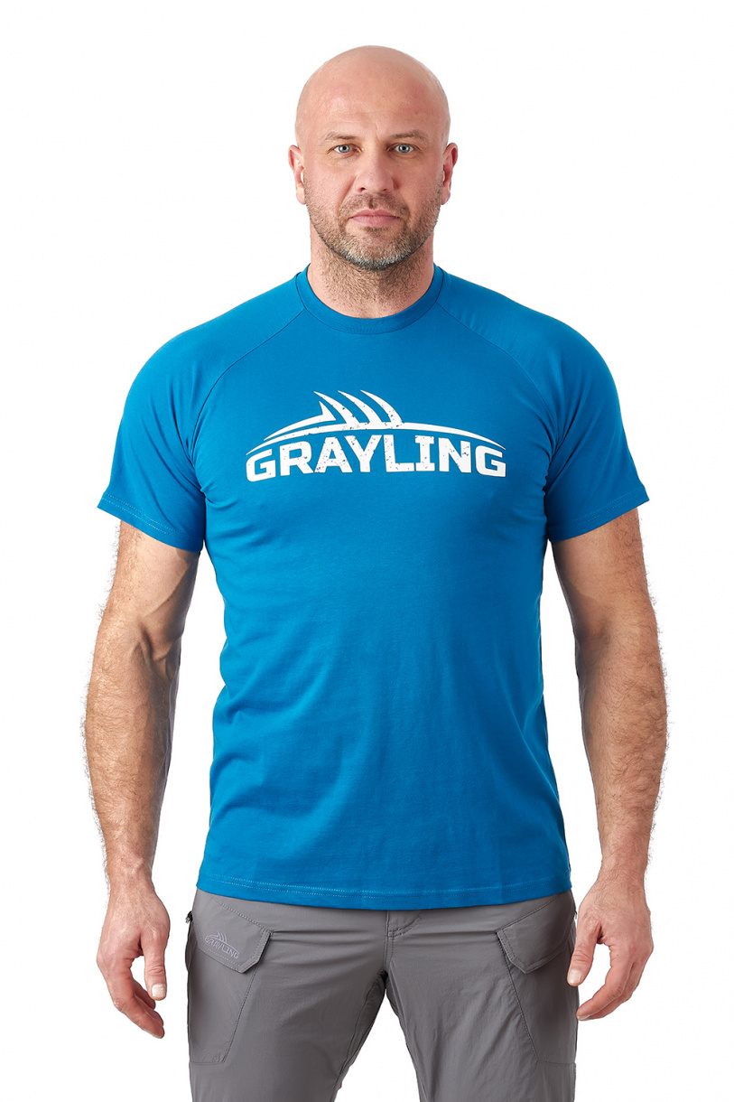 Футболка GRAYLING Logo T-Shirt (Лого) (хлопок, синий) GTS-02BL