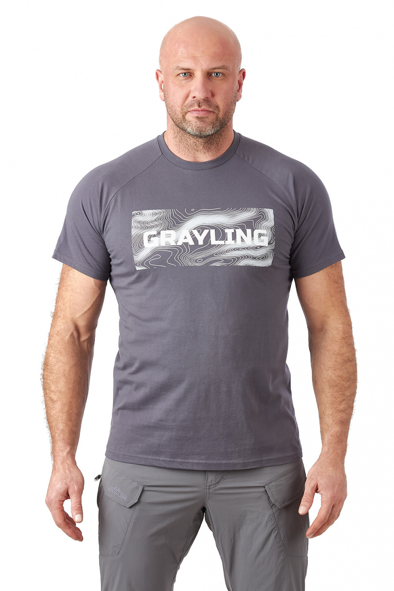 Футболка GRAYLING Riverbad (Ривербед) (хлопок, графит) GTS-01GRT