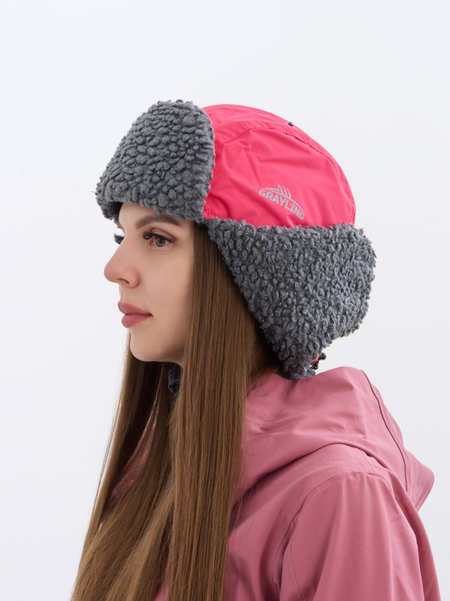 Камчатка шапка-ушанка GRAYLING, фуксия